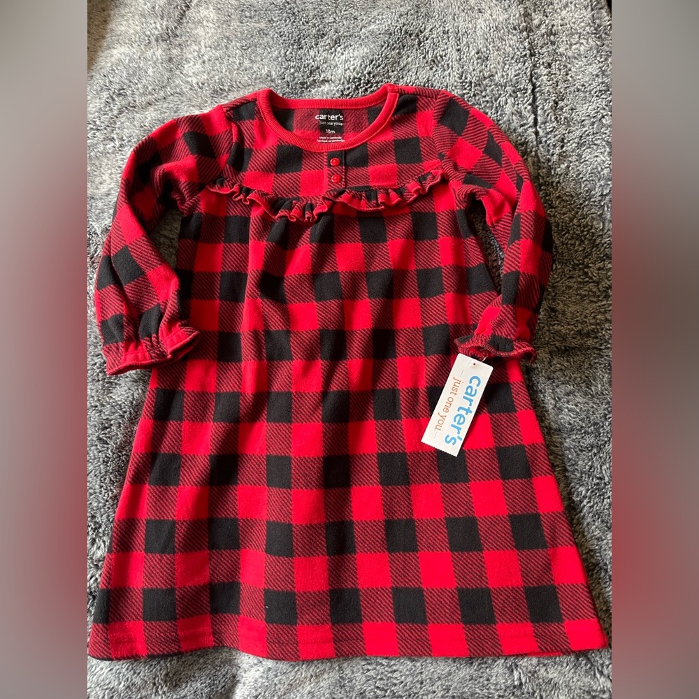 Carter's Classic Red and Black Checkered Dress